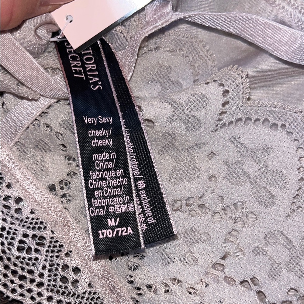 Victoria's Secret Purple and pink crème Lace Panties - Picture 4 of 6